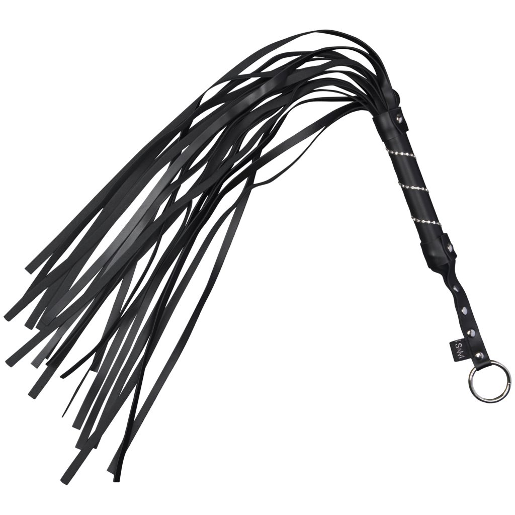 Sex Mischief Jewelled Flogger 77 cm Black