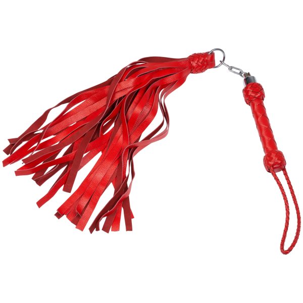 Mister B Impact Premium Leather Flogger 90 cm Red