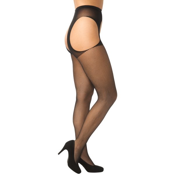 NORTIE Fenja Crotchless Suspender Tights Black One Size