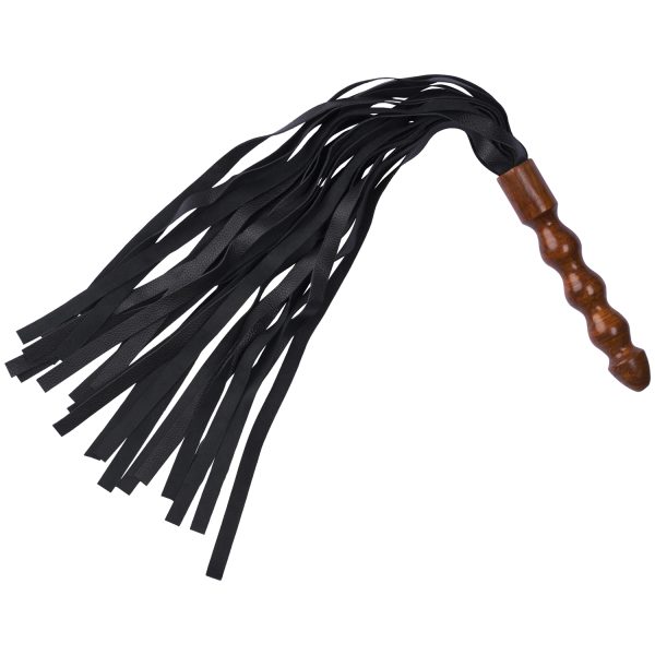 Zado Leather Flogger with Wooden Handle 69 cm Brown