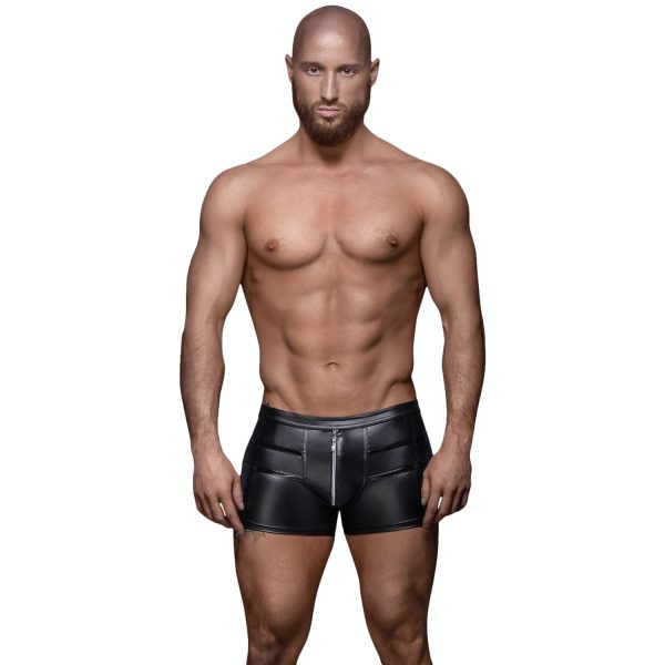 Noir Handmade Boxer Shorts with Zipper S