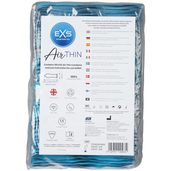 EXS Air Thin Condoms 100 pcs Clear