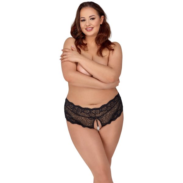 Cottelli Curves Black Lace Panties Black XL